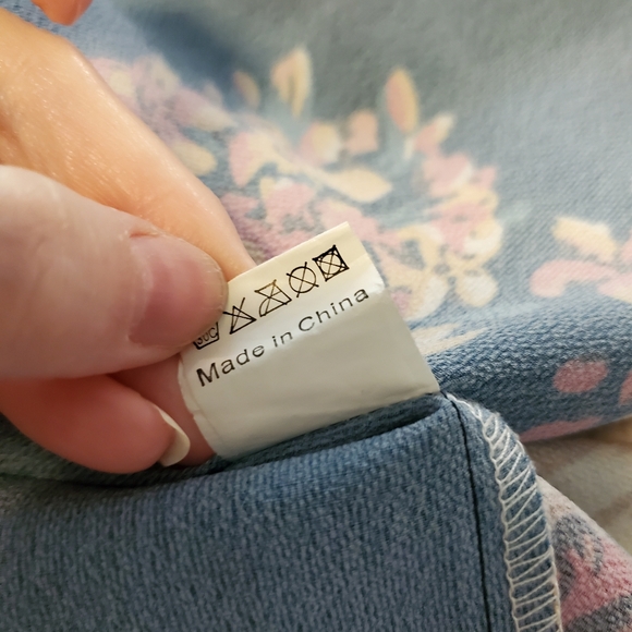 Floral Cropped Tie Front Vacation Top Off The Shoulder Medium - Picture 7 of 9